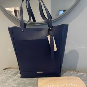 Rebecca Minkoff Blue Leather Stella N/S Tote
